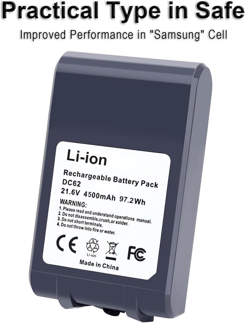 Biswaye Compatible with Dyson V6 Battery, V6 Battery Replacement Compatible with Dyson V6 DC62 DC59 DC58 SV03 SV04 SV06 SV09 Slim V6 Animal V6 Absolute V6 Motorhead V6 21.6V Cordless Vacuum Batteries - Image 5